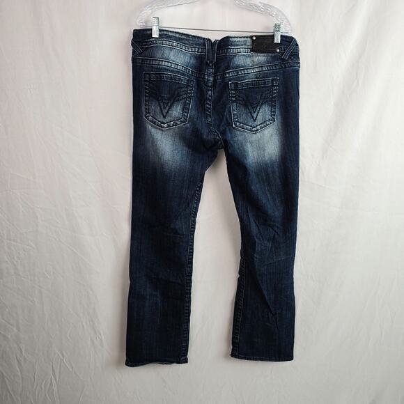 Vigoss The Chelsea Slim Boot Jeans Juniors Women's 15/16 Blue Dark Wash - Picture 2 of 16